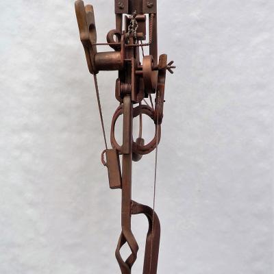 L'homme assis / Métal, bois, h.134 cm, 2013